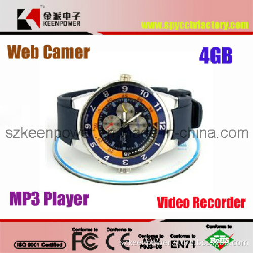 4GB Waterproof Sport Watch Style Camera Digital Voice Recorder with MP3 Player & Web Camera